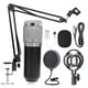 thumbnail image 1 of Kit de grabación de estudio de canto Teléfono PC KTV Micrófono de red Soporte de brazo plegable, Negro Plata seitruly EL001055-04, 1 of 2