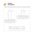 thumbnail image 2 of GDF Studio 4-Light Farmhouse Rectangle Ceiling Light, Chandelier with Adjustable Height, Matte Black, 2 of 8
