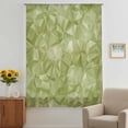thumbnail image 2 of Sage Green Geometric Sheer Curtains 54 Inches Long, Modern Stereotypic Abstract Art Light Filering Curtains, Breathable Simi Curtain Privacy Drapes for Kitchen Bathroom Small Window Treatment, 2 of 9