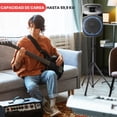 thumbnail image 3 of Soporte Universal para Altavoces Pyle, Base Tripié con Pies Antideslizantes, Altura Ajustable de 107 cm a 178 cm, Capacidad de Carga de 59kg, con Inserto Compatible de 35 mm, Ideal Escenario o Estudio, 3 of 7