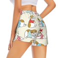 thumbnail image 2 of Uemuo Cute Bull Dog Pattern Women's Athletic Shorts High Waisted Running Shorts with Liner Pockets Gym Elastic Workout Shorts-Large, 2 of 9