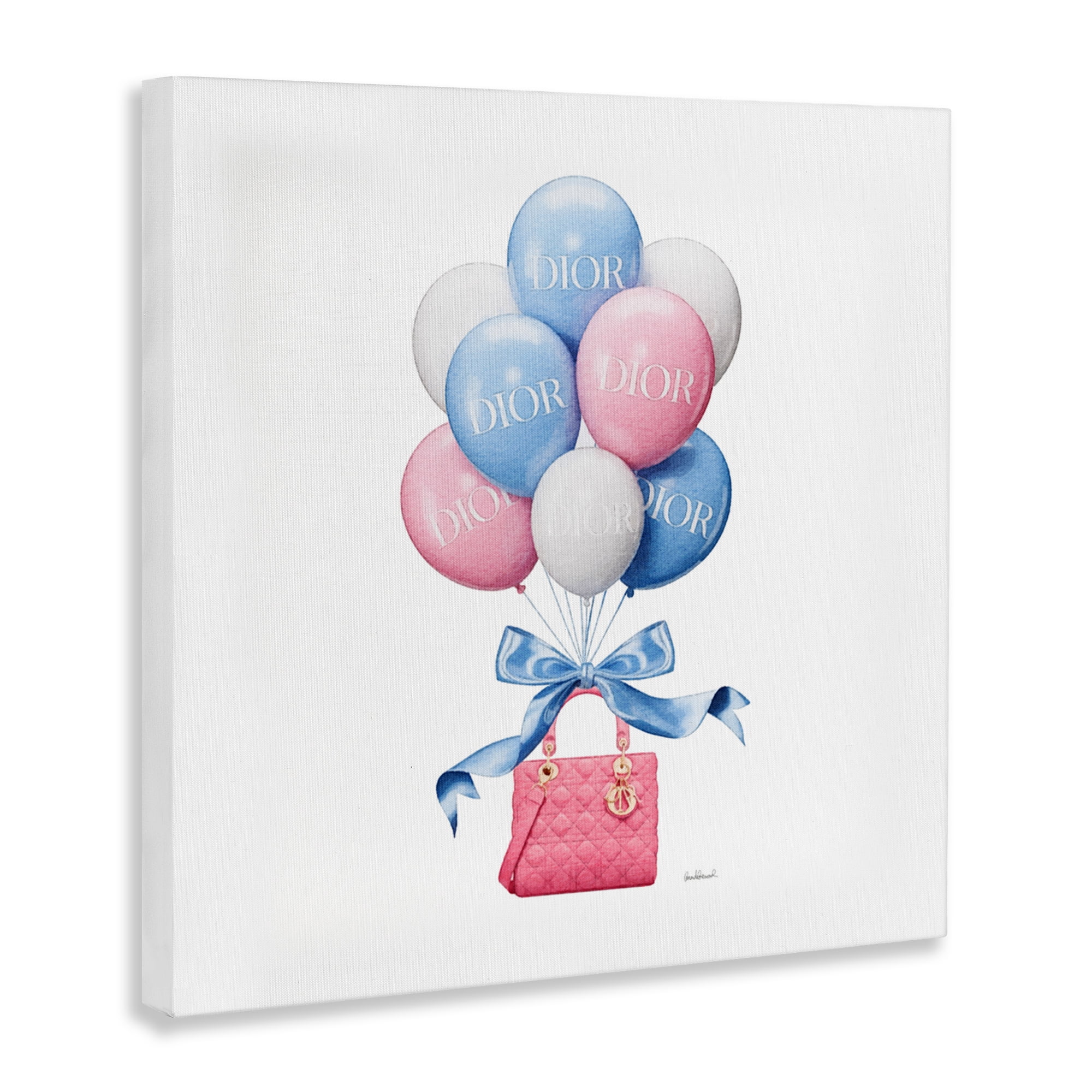 Stupell Industries Pink & Blue Handbag Balloons Canvas Wall Art, design by Amanda Greenwood
