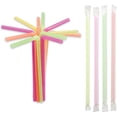 thumbnail image 3 of Disposable Flexible Bendy Drinking Colorful Straws with Paper Wraps - Eco-Friendly for Hot and Cold Beverages:2400 CT, 3 of 5