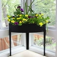 thumbnail image 3 of Corner Planter Metal Raised Garden Bed- Flower, herb or Vegetable Container, Gardening Outdoor Flower Pot, 3 of 7