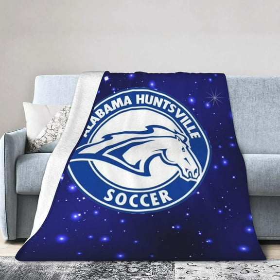 UAH Charger Fleece Blanket, Very Soft Microfiber Flannel Blanket for Couch Warm and Cozy for All Seasons