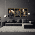 thumbnail image 1 of Cuadro decorativo Maxigráfica Shop Set hojas doradas HD Canvas Abstracto Elegante, 1 of 3