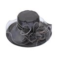 thumbnail image 2 of Meoldis Elegant Floral Derby Hat for Women – Light Blue Bonnet with Organza Accents, Tea Party & Easter Sunday Church Hat, Lolita Palace-Style Headpiece, 2 of 4