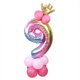 thumbnail image 5 of Advancent Globo de fiesta de 32 pulgadas, globo con número de oro, plata, rosa y oro, decoraciones para fiesta de boda, globos de aluminio, Oro rosa Número 9 2piezas, 5 of 6