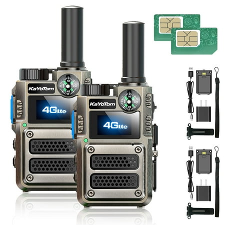 Kayotom Walkie-Talkies Two-Way Radios with Compass and Flashlight, 2 Pcs