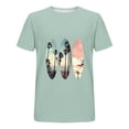thumbnail image 3 of Ceisia Men's Loose Dropped Shoulder Hawaiian Surfboard Print Short Sleeve T-Shirt Casual Summer Top Green XL Gifts, 3 of 4
