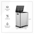 thumbnail image 6 of ToiletTree Products 16 Gal Stainless Steel 2 Compartment Trash Bin, 6 of 7