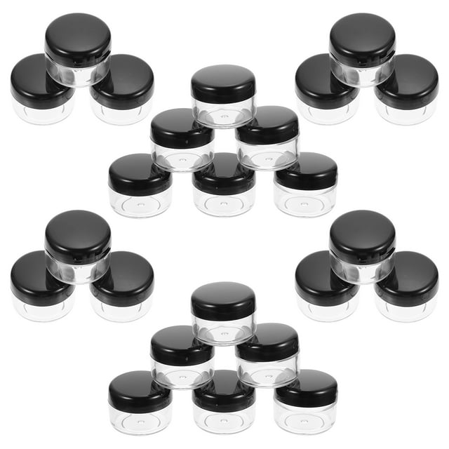 MasteelfCA 50pcs Cream Sample Bottles Empty Bottles Cream Boxes Cream Dispensers (Black)