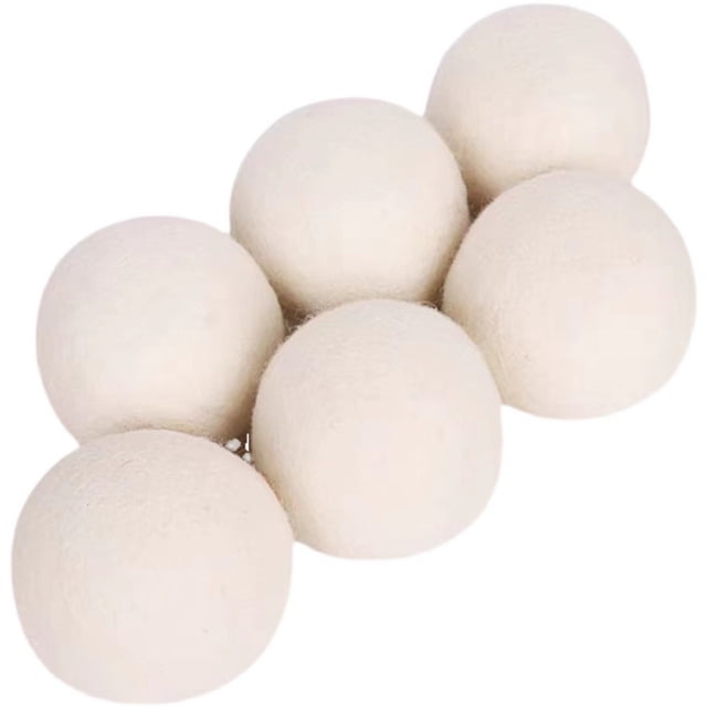 Bolas de lana para secadora, paquete de 6, suavizante de telas natural de primera calidad, galardonado, bolas de lana que reemplazan las hojas para secadora ER