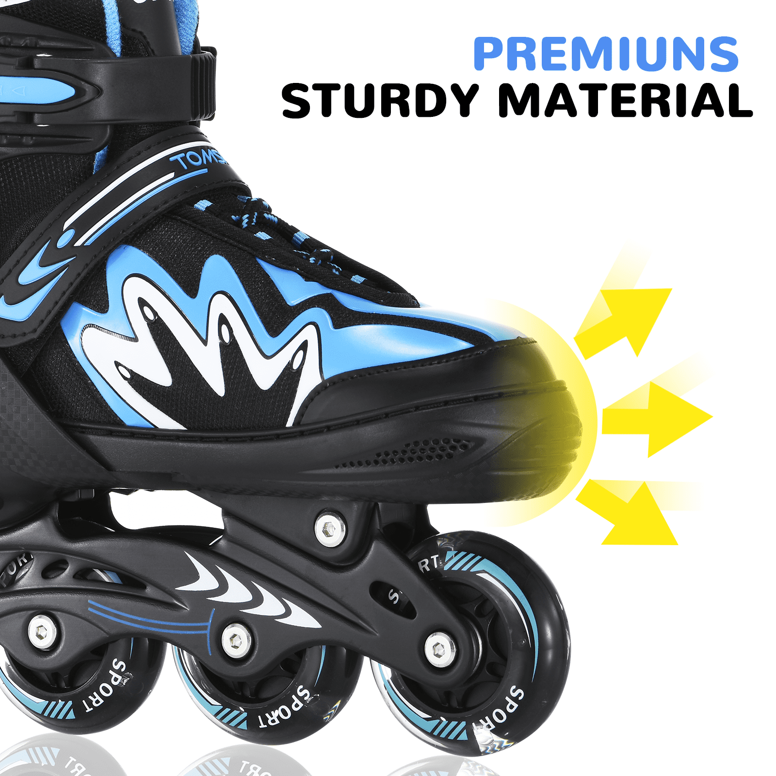 Roller Blades for Boys Girls 4 Sizes Adjustable Inline Skates with Light-Up Wheels for Outdoor Blades Roller Skates M