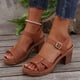 thumbnail image 2 of WILLBEST Sandalias Ortopédicas Para Mujer, Zapatos De Verano Con Hebilla Sólida, Informales, Con Punta Abierta, Tacones Cuadrados, Cómodos, Para Playa, 2 of 9