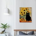 thumbnail image 4 of RUIYC Funny Black Cat Wall Art Prints, , Monet, Gustav Klimt, Decor, 4 of 5