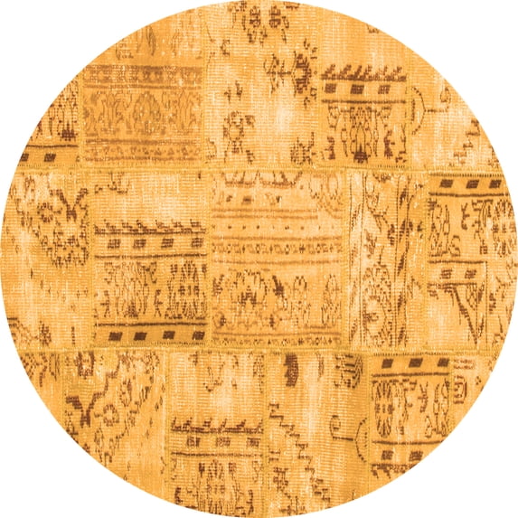 Ahgly Company Indoor Round Persian Orange Traditional Area Rugs, 7' Round