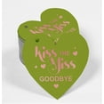 thumbnail image 2 of Inkdotpot 100 Pack Kiss The Miss Goodbye Bridal Shower Favor Paper Tag Craft Real Rose Gold Foil Hang Tag, 2 of 6