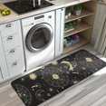 thumbnail image 3 of Black Gold Sun Moon Star Pattern Kitchen Rug Mat,Kitchen Runner Rugs Non Skid Washable,Decorative Kitchen Floor Mats for Kitchen,Sink,Laundry,17"x47.2", 3 of 7
