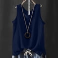thumbnail image 5 of Sahpxhe Sleeveless Cotton Tank Tops for Women Round Neck Casual Loose Flowy Summer Top Solid Color Basic Tunic Shirts Light Blue L, 5 of 6