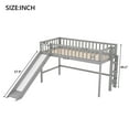 thumbnail image 4 of Aukfa Twin Loft Bed with Slide, Solid Wood Bed Frame for Kids - Gray, 4 of 8