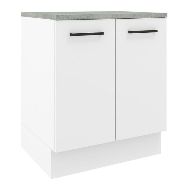 Mueble Inferior de Cocina MADESA Ágata 70 cm 2 Puertas Blanco