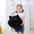 thumbnail image 2 of Peluche OurHonor 3D con forma de gato negro de 40 cm, 2 of 7