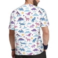 thumbnail image 2 of Wukai Dinosaur Print Men's Short-Sleeved Mesh T-Shirt,Quick-Dry Short Sleeve Workout T-Shirt-Large, 2 of 8