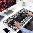 thumbnail image 2 of Long Mouse Pads for Desk,Black Boho Tribal Feathers Pattern Desk Mats on Top Of Desks, Desk Mouse Pad Extra Large with 3mm Non-Slip Base and Stitched Edge for Gaming,Office,Work,Home 31.5"x15.7", 2 of 6