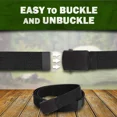thumbnail image 3 of Hold’em Military Canvas Webbing Belts Polished Silver for Adult Men’s - Black, 3 of 5