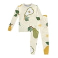thumbnail image 4 of CPNG Girls Sleepwear Set Cute Fruit Print Crewneck Long Sleeve Top and Matching Pants Soft Comfy Loungewear 2 Piece Set, 4 of 4