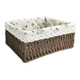 thumbnail image 2 of Cesta de almacenamiento de mimbre tejido pastoral Sunnimix forro desmontable Tamaño L, 2 of 8