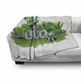 thumbnail image 2 of Lemur Soft Flannel Fleece Throw Blanket, Ring Tailed Madagascar Animal Forest Nature Illustration, Cozy Plush for Indoor and Outdoor Use, 50" x 60", Grey Lime Green, by Ambesonne, 2 of 5