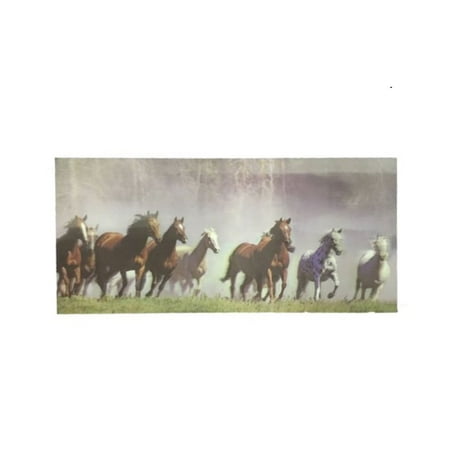 3D Paint with Many Different Kinds Of Horses; Producct Size: W: 19.5 x 9 x 0.25. Wood frame. See from different angles. Lots of fun. For home , office decor