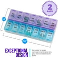 thumbnail image 3 of MEDca Twice-a-Day Pill Organizer Weekly, Multicolor, 2 Pack, 3 of 10
