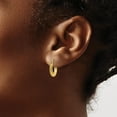 thumbnail image 3 of 14k Yellow Gold Polished Patterned Hollow Hoop Earrings - 8mm, 3 of 6