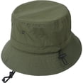thumbnail image 3 of CoCopeaunts Summer Bucket Hat for Women Drawstring Adjustable Chin Strap Unisex Casual Simple Plain Street Fisherman Hat for Men, 3 of 8