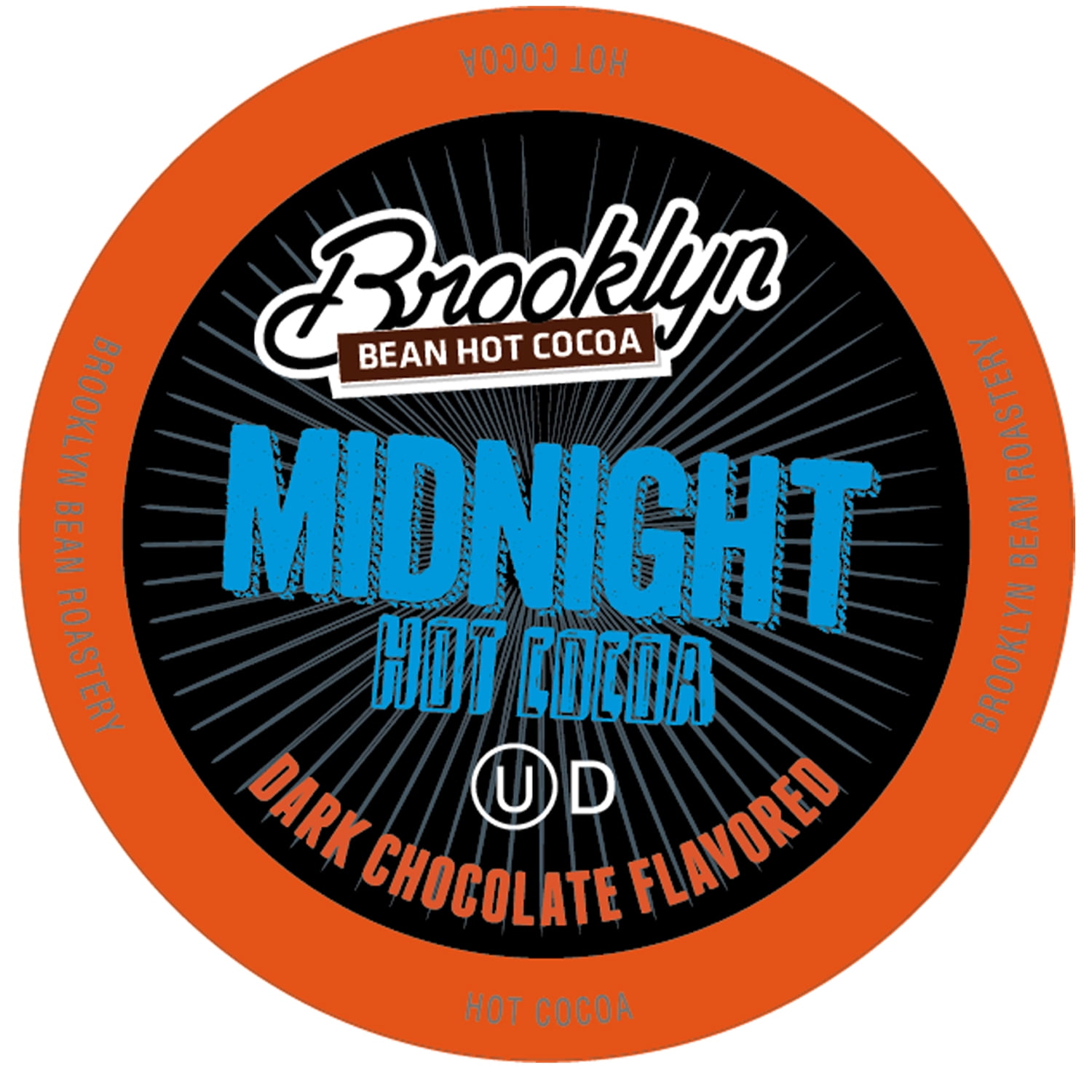 Brooklyn Bean Roastery, Dark Chocolate FLAVORED Hot Cocoa Pods,  Keurig 2.0 K-Cup Brewer Compatible, Midnight, 40 Count