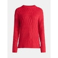 thumbnail image 5 of Time and Tru Women’s and Women’s Plus Mixed Stitch Sweater, Midweight, Sizes XS-4X, 5 of 5