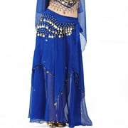 BellyLady Belly Dance Chiffon Coins Full Circular Skirt-Purple