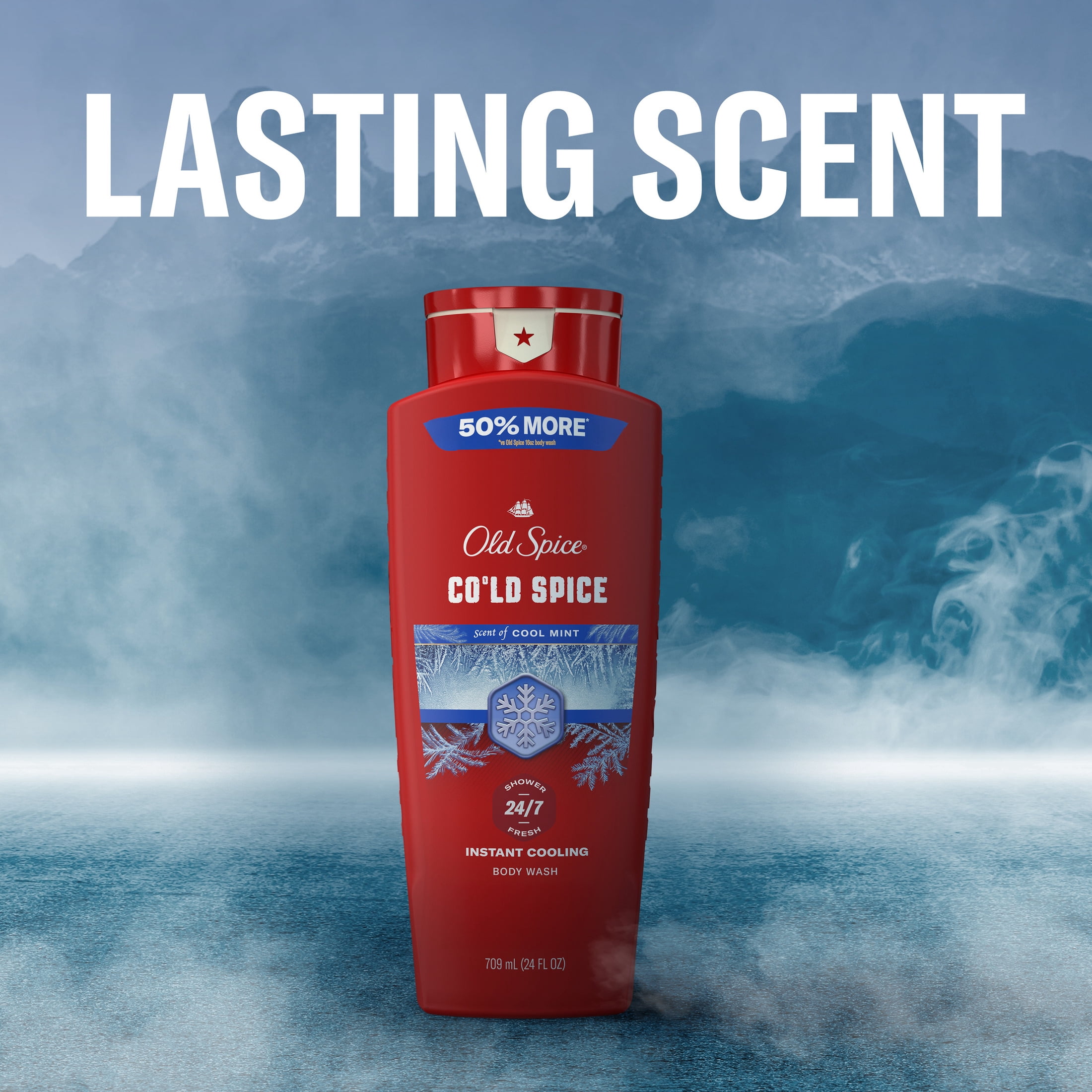 Old Spice Red Collection Body Wash for Men, Cold Spice Scent, 24oz (709ml)