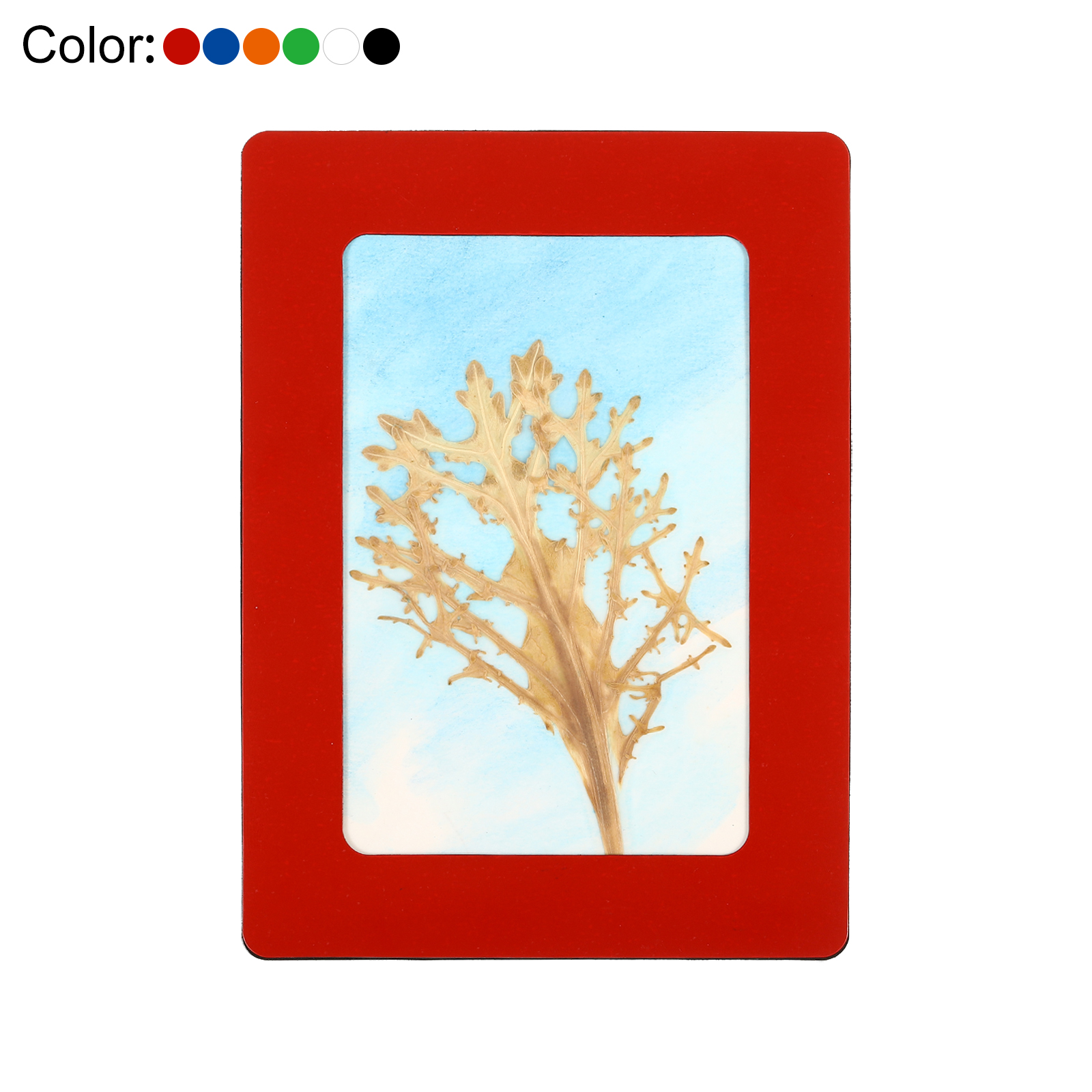 Unique Bargains Magnetic Photo Display Frame Black 132mm x 182mm