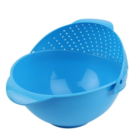 

1Pc 2 in 1 New Vegetable Basin Wash Rice Sieve Fruit Bowl Fruit Basket Kitchen