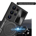 thumbnail image 2 of Dteck for Samsung Galaxy S23 Ultra Case with Slide Camera Protector Lens Cover, Hybrid Shockproof Rugged S23 Ultra Case with Ring Stand, Work with Magnetic Car Mount, Black, 2 of 10