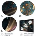 thumbnail image 3 of Designart "Fractal Reverberations Gold and Blue I" Abstract Fractal Metal Wall Art Prints, 3 of 5