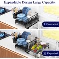 thumbnail image 3 of Dish Drying Rack Adjustable Dish Racks with Drain Board Large Stainless Steel Dish Rack for Kitchen Egouttoir a Vaisselle with Removable Utensil Holder and Cup Holder (), 3 of 9