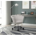 thumbnail image 1 of Rolling Chairs for Living Room, Modern Velvet Vanity Chair with Wheels, Ergonomic Office Arm Chair with Padded Back Seat, Height Adjustable Mid Back Computer Desk Chair for Bedroom, Gray, LL47, 1 of 9