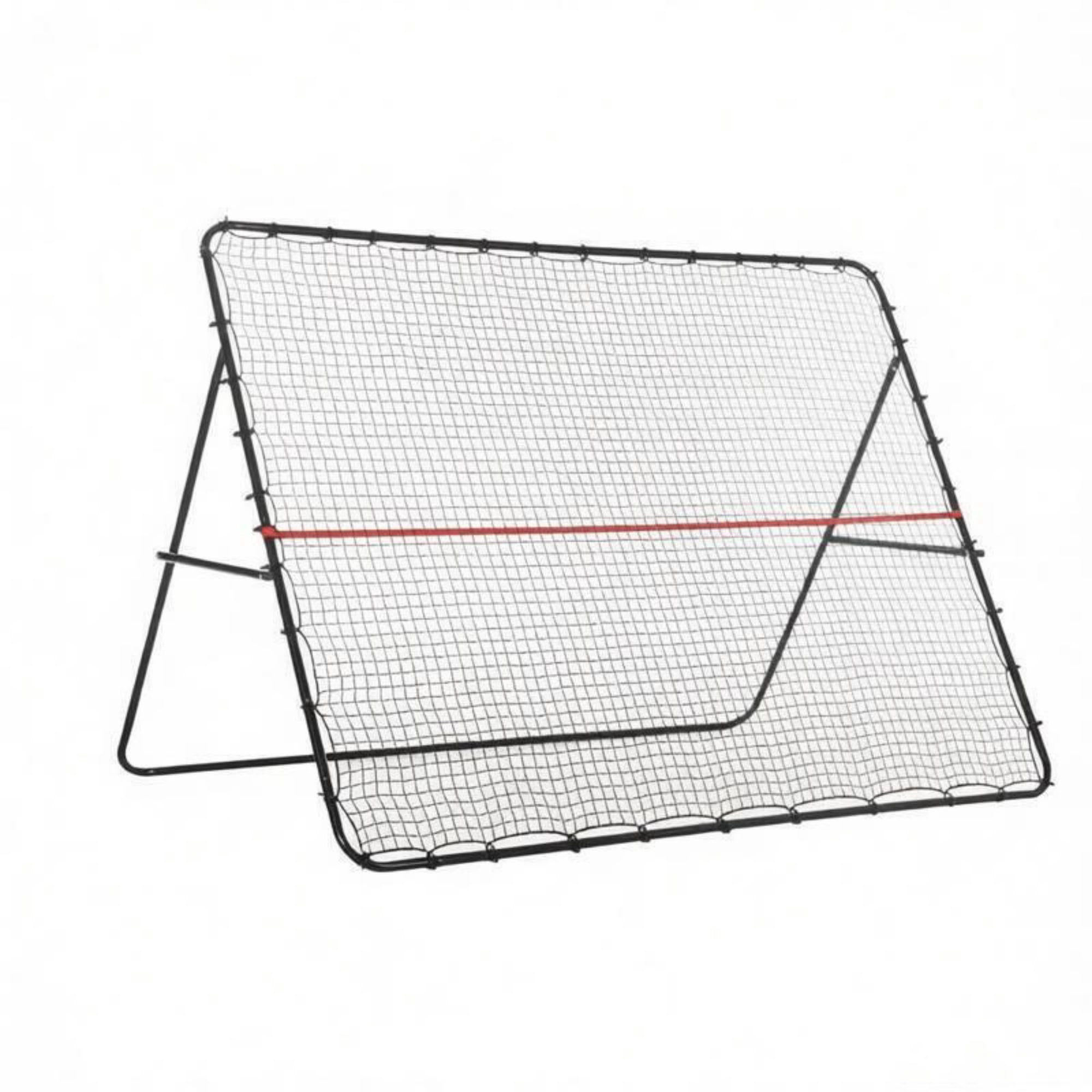 Adjustable Foldable Soccer Rebounder Net with Ground Stakes, Heavy Duty All Weather Steel Frame Training Net for Soccer Baseball Tennis Practice