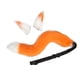 thumbnail image 5 of Conjunto de orejas y cola de zorro Hugo cola flexible orejas de animales accesorios de Cosplay felpa fiesta Naranja Blanco, 5 of 7