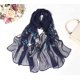thumbnail image 2 of Bufandas para mujer Bufandas ligeras de moda Estampado de flores Bufanda Chal Wraps, C005 Feliz Sencillez, 2 of 4